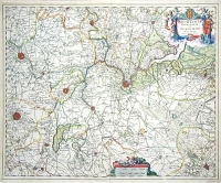 Mechlinia Dominium et Aerschot (карта) Гравюра (середина XVII века), Амстердам артикул 5098b.