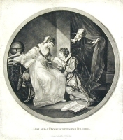 Abelard & Eloise Supris par Fulburd Гравюра (конец XVIII века), Германия артикул 5104b.