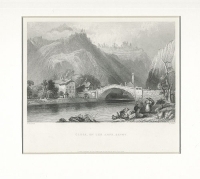 Cluse, on the Arve_Savoy Гравюра (первая половина XIX века), Англия артикул 5237b.
