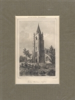 Церковь в Уолсокене, Норфолк Офорт (середина XIX века, Западная Европа) артикул 5239b.
